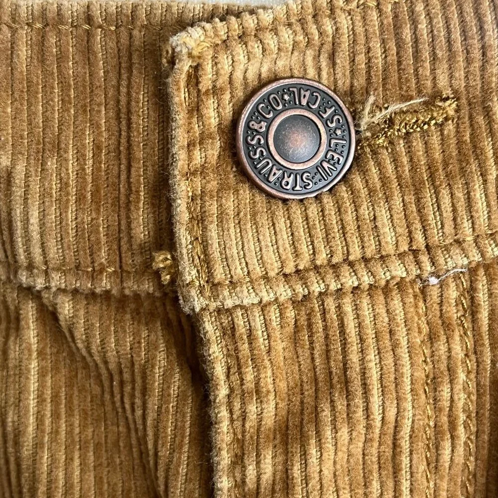 Levi’s Unisex Size 24 ‘94 Baggy High Rise‎ Corduroy Pants Brown Tan